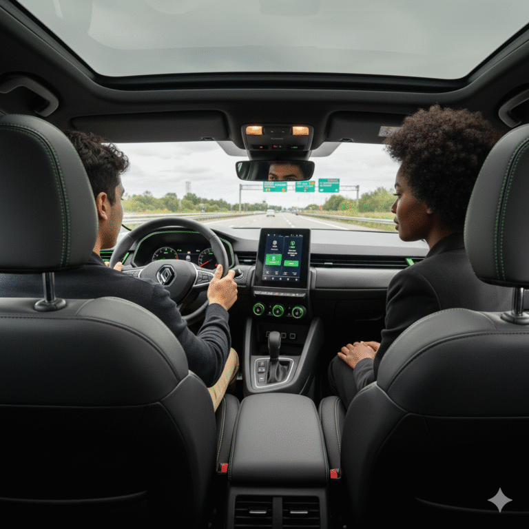 Leçon de conduite dans une voiture à Torcy